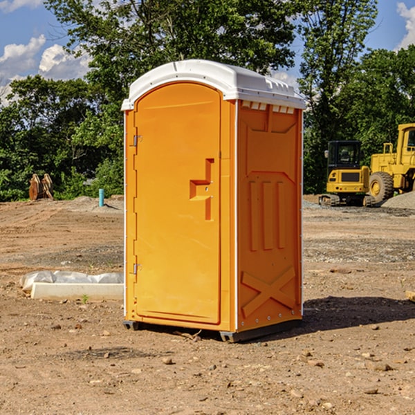 how often are the portable restrooms cleaned and serviced during a rental period in Stonewall